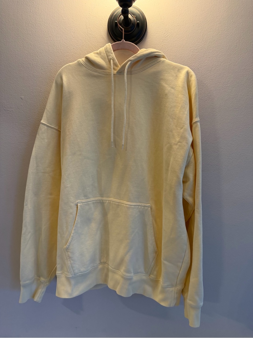 John Galt Brandy Melville Oversized Yellow Hoodie Sweatshirt MDA110-Z087